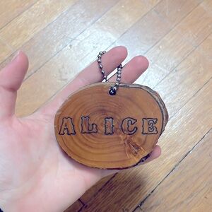 Alice Wooden Keychain
